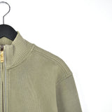 Vintage Champion half zip up sweater jumper pullover fleece track jacket hoodie in dark green