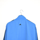 Vintage Adidas zip up jacket windbreaker tracksuit fleece longsleeve tee pullover sweatshirt in light and dark blue