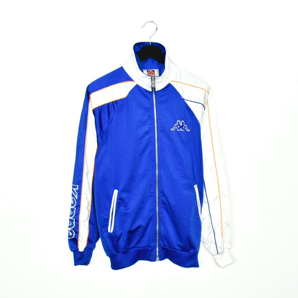 Vintage Kappa tracksuit trackie jacket zip up sweater in white and blue