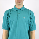 Vintage Lacoste polo shirt t-shirt pullover in cyan