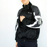 Vintage Champion tracksuit track jacket fleece windbreaker in black