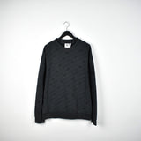 Vintage Adidas jumper pullover sweatshirt windbreaker fleece track jacket in dark grey