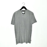 Vintage VERSACE top blouse shirt tee in silver grey