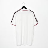 Vintage Adidas polo shirt tee blouse top in white black and maroon