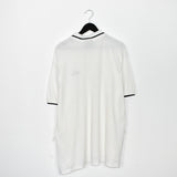 Vintage Adidas polo shirt tee blouse top in white black
