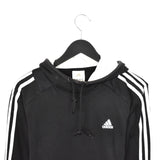 Vintage Adidas hoodie pullover sweatshirt windbreaker fleece track jacket in black and white