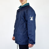 Vintage Helly Hansen reversible jacket windbreaker parka in navy blue and green
