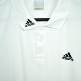 Vintage Adidas polo shirt tee blouse top in white