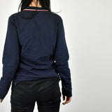 Vintage Tommy Hilfiger long sleeved polo shirt t shirt pullover in navy blue