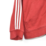 Vintage Adidas zip up hoodie jacket tracksuit sweatshirt pullover jumper track jacket in burgundy