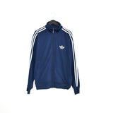 Vintage Adidas tracksuit trackie jacket zip up sweater windbreaker long sleeve tee jumper in dark blue
