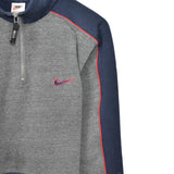Vintage Nike quarter zip up pullover sweatshirt too in grey and dark blue