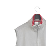 Vintage Nike sweater vest sleeveless sweater jacket zip up jacket tank top gilet vest fleece in grey and red