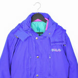 Vintage Fila puffer jacket windbreaker fleece track jacket bomber jacket in purple