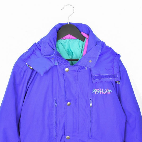 Vintage Fila puffer jacket windbreaker fleece track jacket bomber jacket in purple