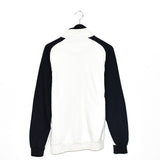 Vintage Champion zip up pullover sweatshirt windbreaker fleece track jacket in white black and grey