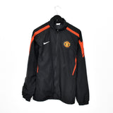 Vintage Nike Manchester United zip up tracksuit track jacket trackie sweater windbreaker jumper sweatshirt pullover long sleeve in dark grey and red