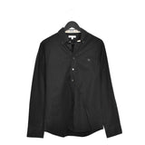 Vintage Burberry button down formal shirt long sleeve blouse top in black