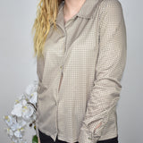 Cute Mat sui button up shirt long sleeve top sweater t-shirt blouse in black