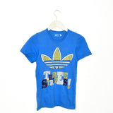 Vintage Adidas t-shirt top blouse tee in blue