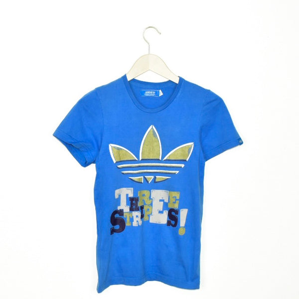Vintage Adidas t-shirt top blouse tee in blue