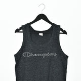 Vintage Champion tank top sleeveless t-shirt top blouse tee in black/dark grey