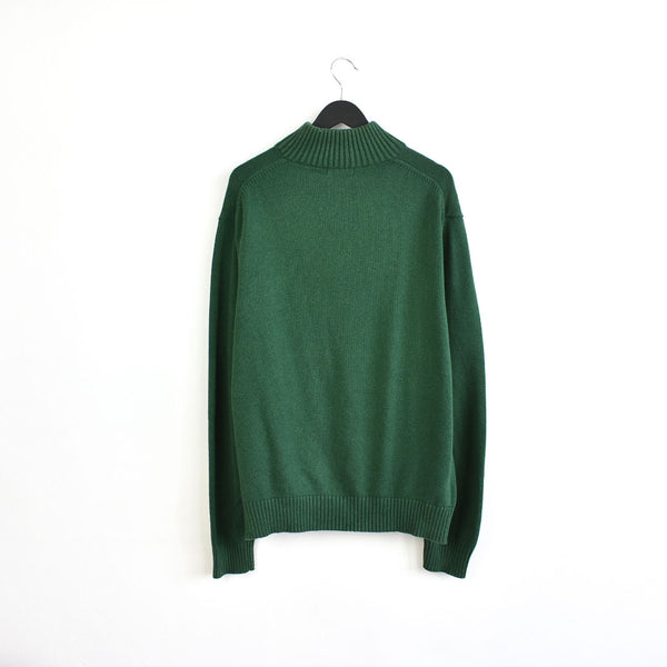 Vintage Ralph Lauren sweater turtleneck sweatshirt pullover jumper fleece track jacket windbreaker in dark green