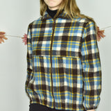 Cool colourful fuzzy bomber jacket outerwear top sweater jumper zip up