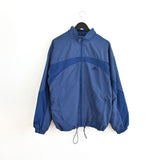 Vintage Adidas windbreaker zip up jacket fleece track jacket bomber jacket jumper in dark blue.