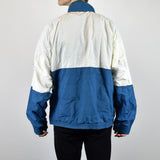 Vintage Reebok windbreaker fleece in white and blue