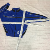 Vintage Jako track jacket tracksuit trackie jumper in blue with black stripes