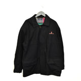 Vintage GANT bomber jacket windbreaker fleece track jacket in dark blue with a plaid inside