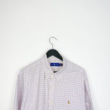 Vintage Ralph Lauren button down formal shirt long sleeve blouse top in white