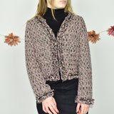 Vintage colourful Liv Collection blazer coat jumper sweater top cardigan pullover in white pink black and green