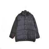 Vintage Champion puffer jacket windbreaker fleece track jacket bomber zip up jacket in black