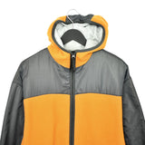 Vintage Helly Hansen windbreaker trench puffer jacket track coat in dark grey and orange