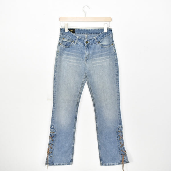 Vintage unique Lee jeans joggers bottoms pants trousers track pants in light blue