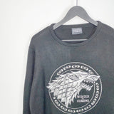 Vintage Game of thrones sweater jumper longsleeve tee pullover sweatshirt in dark grey