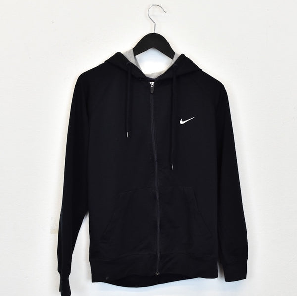 Vintage Nike hoodie pullover sweatshirt windbreaker fleece track jacket in black