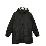 Vintage Napapijri long puffer jacket windbreaker fleece track jacket bomber jacket in black