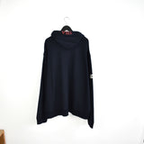 Vintage Tommy Hilfiger zip up hoodie sweater jumper sweatshirt pullover long sleeve tracksuit trackie jacket in dark blue and white