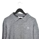 Vintage lotto polo sweatshirt longsleeve tee pullover jumper in grey and black