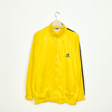 Vintage Adidas tracksuit trackie jacket zip up sweater in bright yellow
