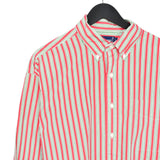 Vintage Ralph Lauren button down formal shirt long sleeve blouse top in green and red stripes