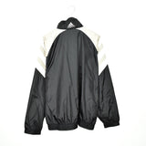 Vintage Adidas zip up windbreaker tracksuit track jacket trackie sweater jumper sweatshirt pullover long sleeve in black light gold and white