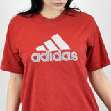 Vintage Adidas t-shirt top blouse tee in red