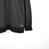 Vintage Adidas jumper pullover sweatshirt windbreaker fleece track jacket in dark grey