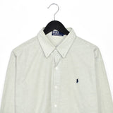 Vintage Ralph Lauren button down formal shirt long sleeve blouse top in pale green