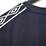 Vintage Umbro t-shirt tee blouse top in dark blue and white