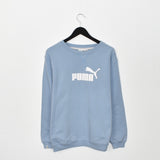Vintage Puma sweatshirt longsleeve tee pullover jumper in baby/light blue